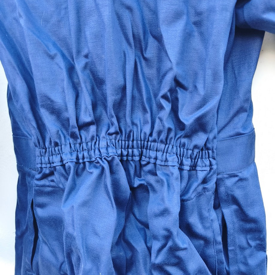 New Vintage 1970s-1980s Dutch blue cotton mechanics boiler suit coverall overall KLM aircrew airport groundstaff staff like denim Deadstock