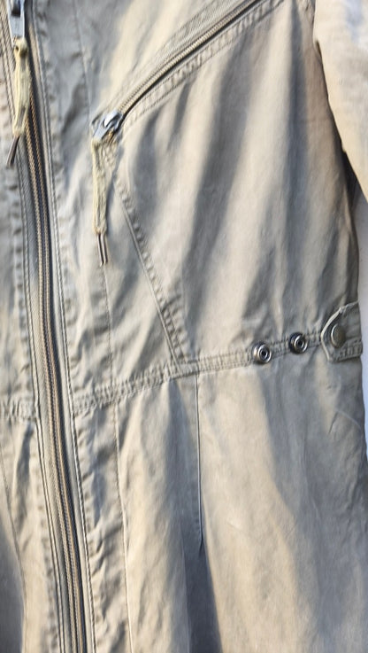Repaired older model Vintage German army olive flight pilot suit coverall combi military airforce air force Bundeswehr luftwaffe fighter overall