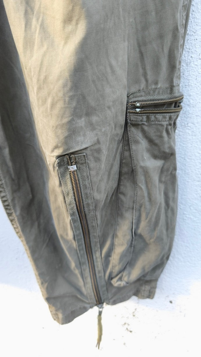 Repaired older model Vintage German army olive flight pilot suit coverall combi military airforce air force Bundeswehr luftwaffe fighter overall