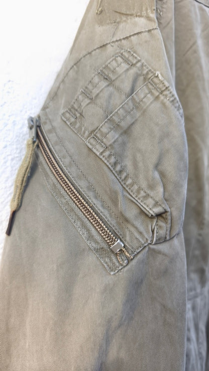 Repaired older model Vintage German army olive flight pilot suit coverall combi military airforce air force Bundeswehr luftwaffe fighter overall