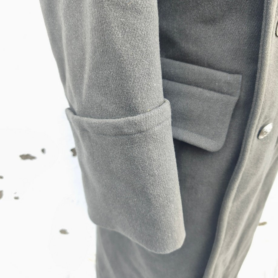 vintage Double breasted Austrian Army Gaberdine Wool blend Army Trenchcoat Greatcoat trench military overcoat coat no insignia