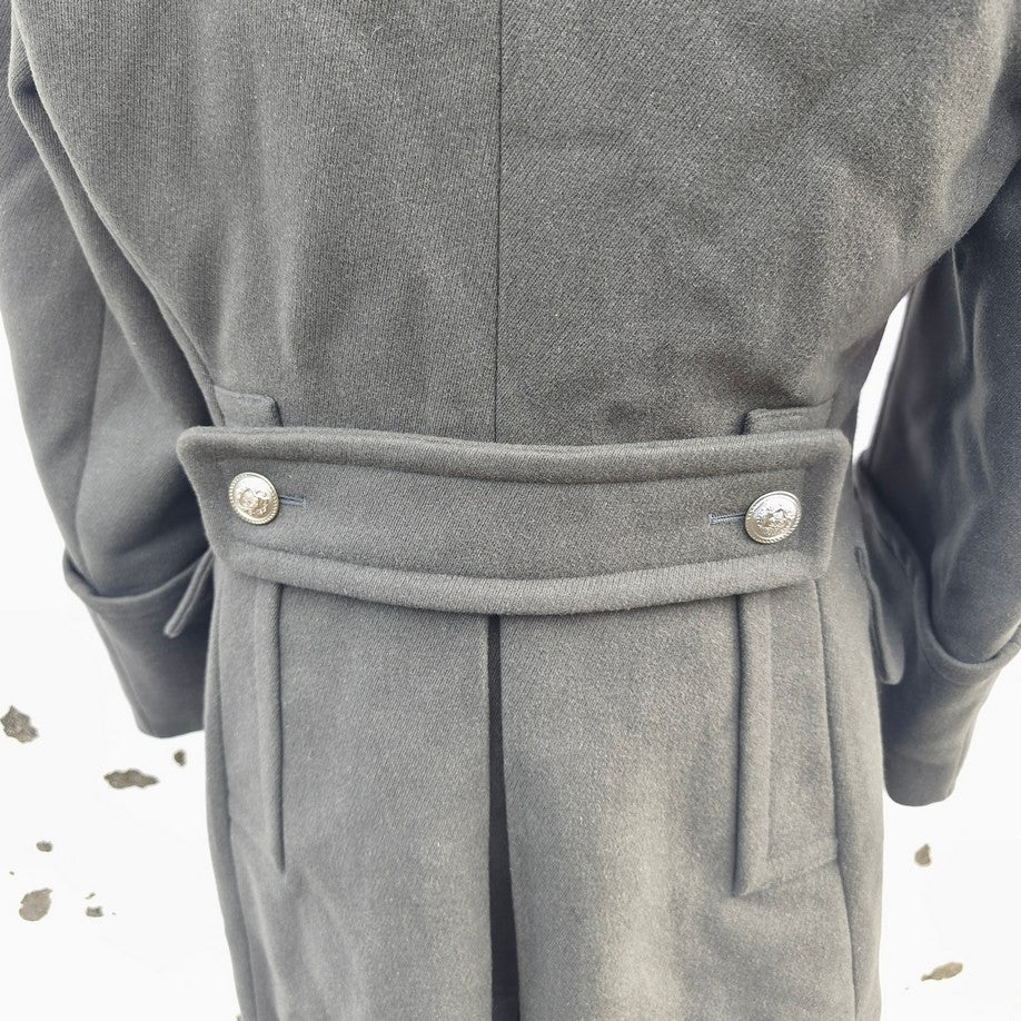 vintage Double breasted Austrian Army Gaberdine Wool blend Army Trenchcoat Greatcoat trench military overcoat coat no insignia