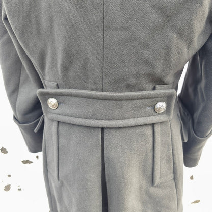 vintage Double breasted Austrian Army Gaberdine Wool blend Army Trenchcoat Greatcoat trench military overcoat coat no insignia