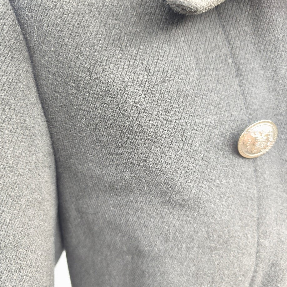 vintage Double breasted Austrian Army Gaberdine Wool blend Army Trenchcoat Greatcoat trench military overcoat coat no insignia