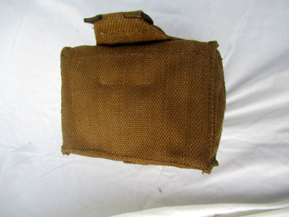 Vintage Italian army canvas magazine pouch ammo belt military ammunition cotton San Marco single pop button