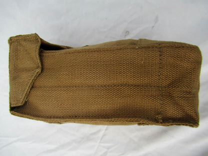 Vintage Italian army canvas magazine pouch ammo belt military ammunition cotton San Marco single pop button
