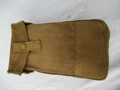 Vintage Italian army canvas magazine pouch ammo belt military ammunition cotton San Marco single pop button