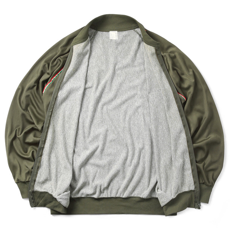 New Italian Army Training Tracksuit Top jacket coat women's hoody military sweatshirt vintage retro sports zip top