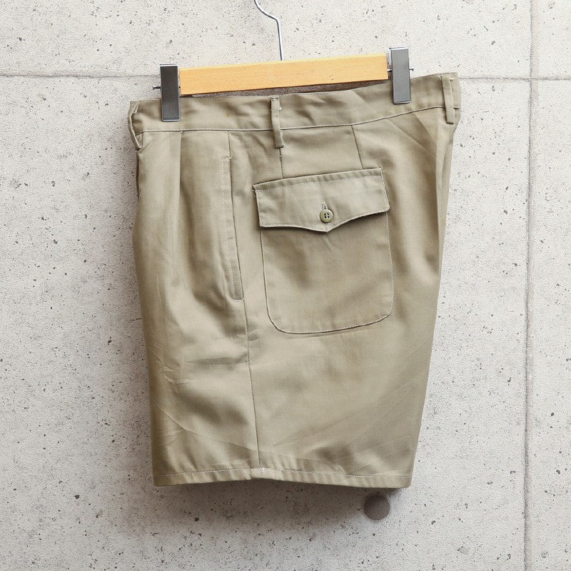 Vintage 1980s Italian army beige chino military shorts pants trousers safari m