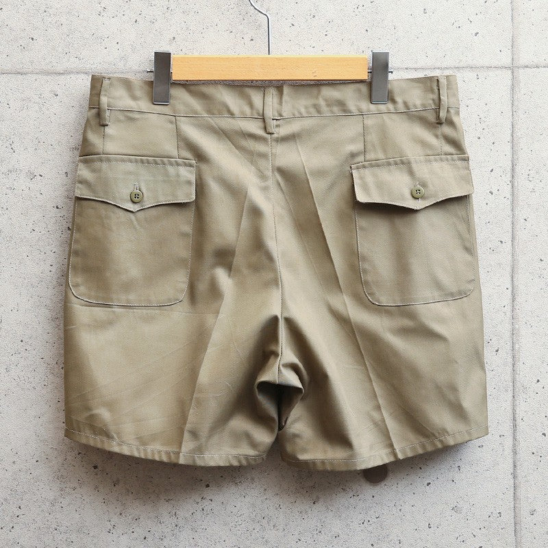 Vintage 1980s Italian army beige chino military shorts pants trousers safari m