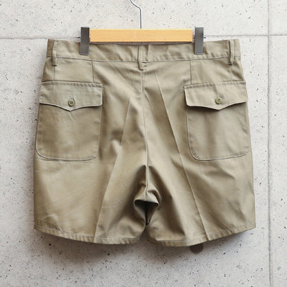 Vintage 1980s Italian army beige chino military shorts pants trousers safari m