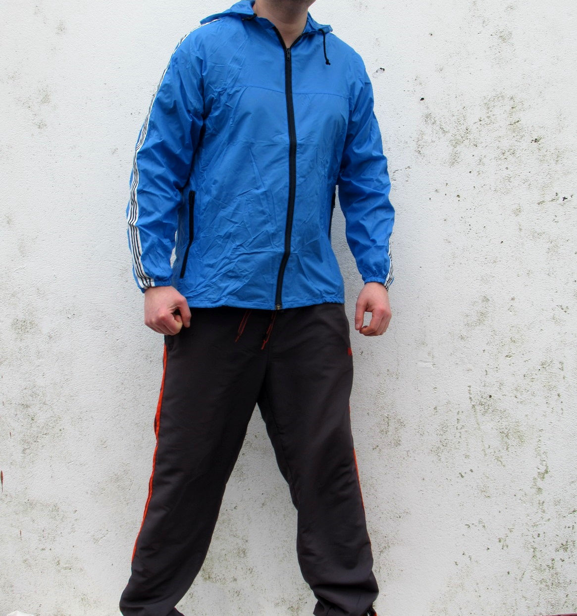 New Italian Army Sports raincoat coat jacket  waterproof windbreaker Parka military rain gear blue