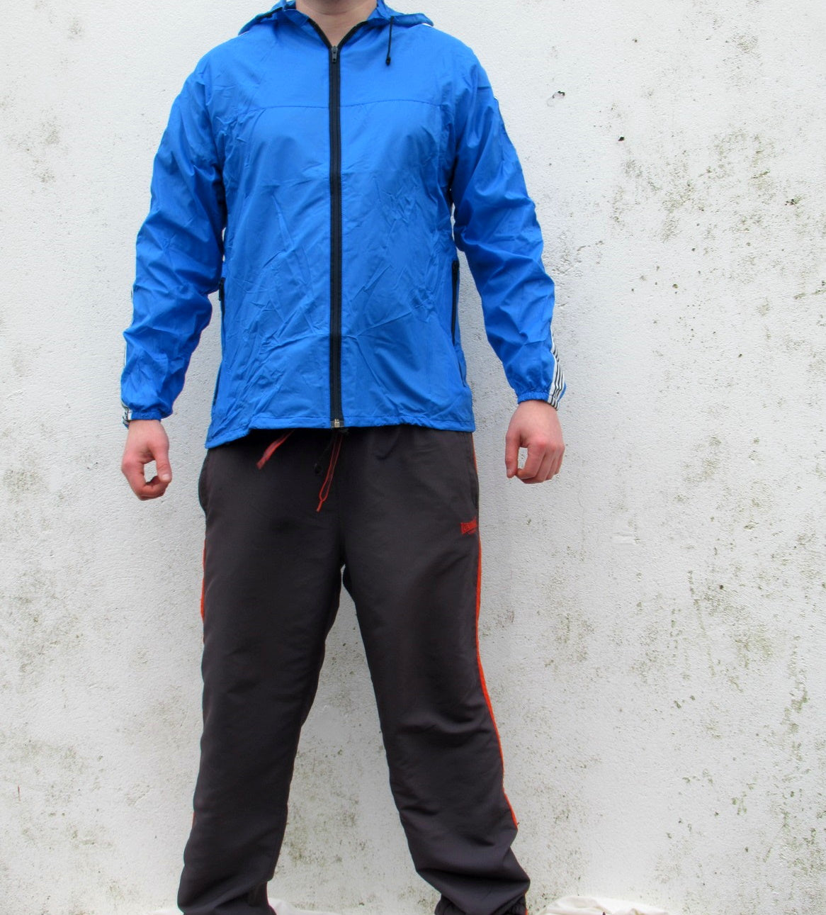 New Italian Army Sports raincoat coat jacket  waterproof windbreaker Parka military rain gear blue