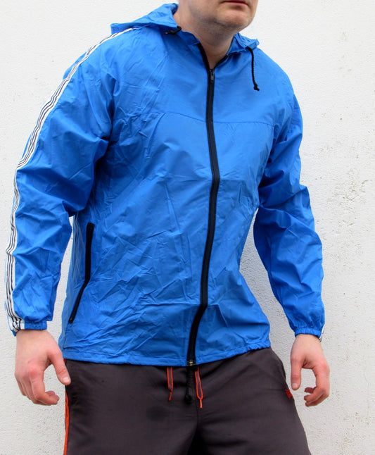 New Italian Army Sports raincoat coat jacket  waterproof windbreaker Parka military rain gear blue