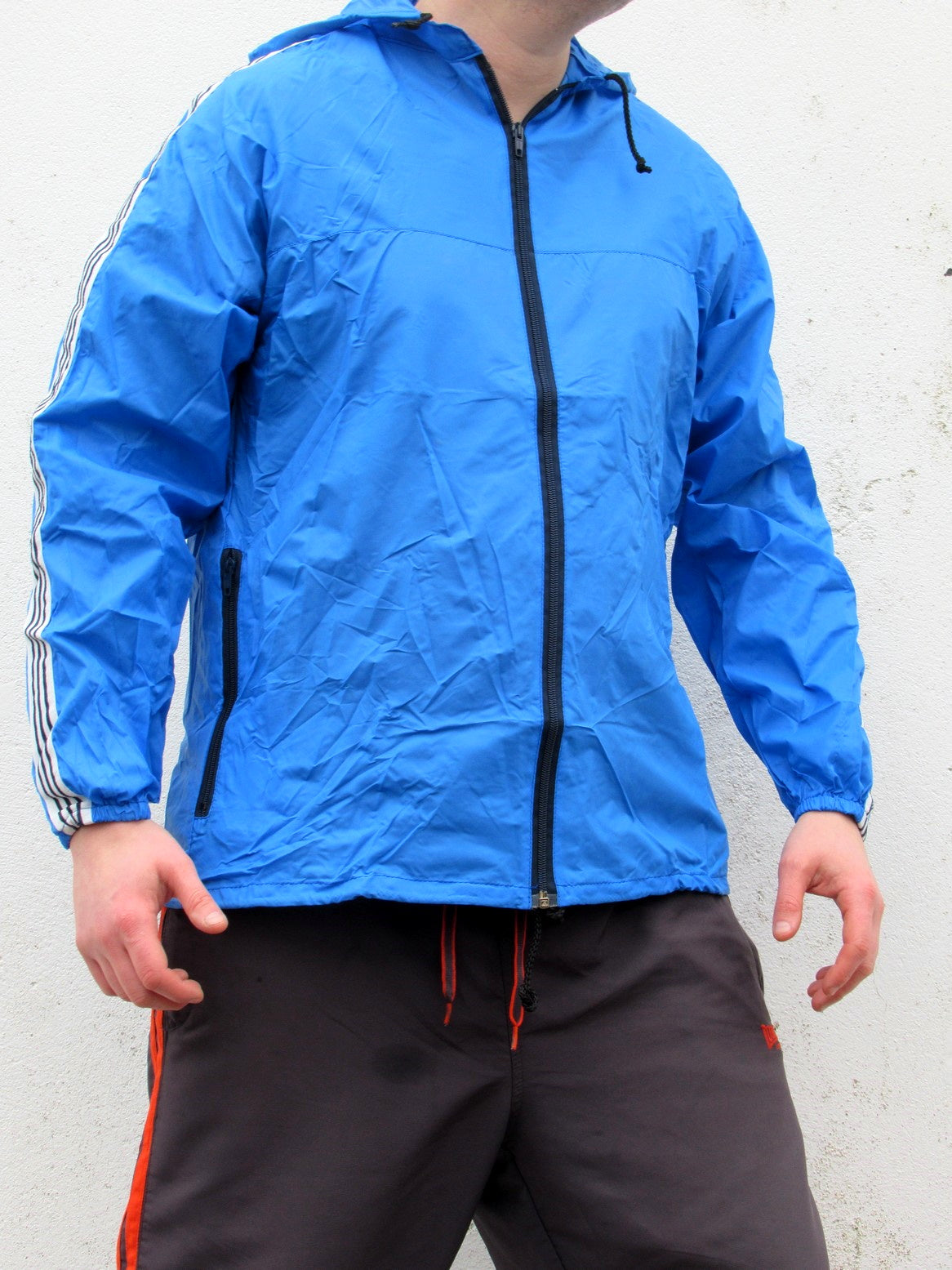 New Italian Army Sports raincoat coat jacket  waterproof windbreaker Parka military rain gear blue