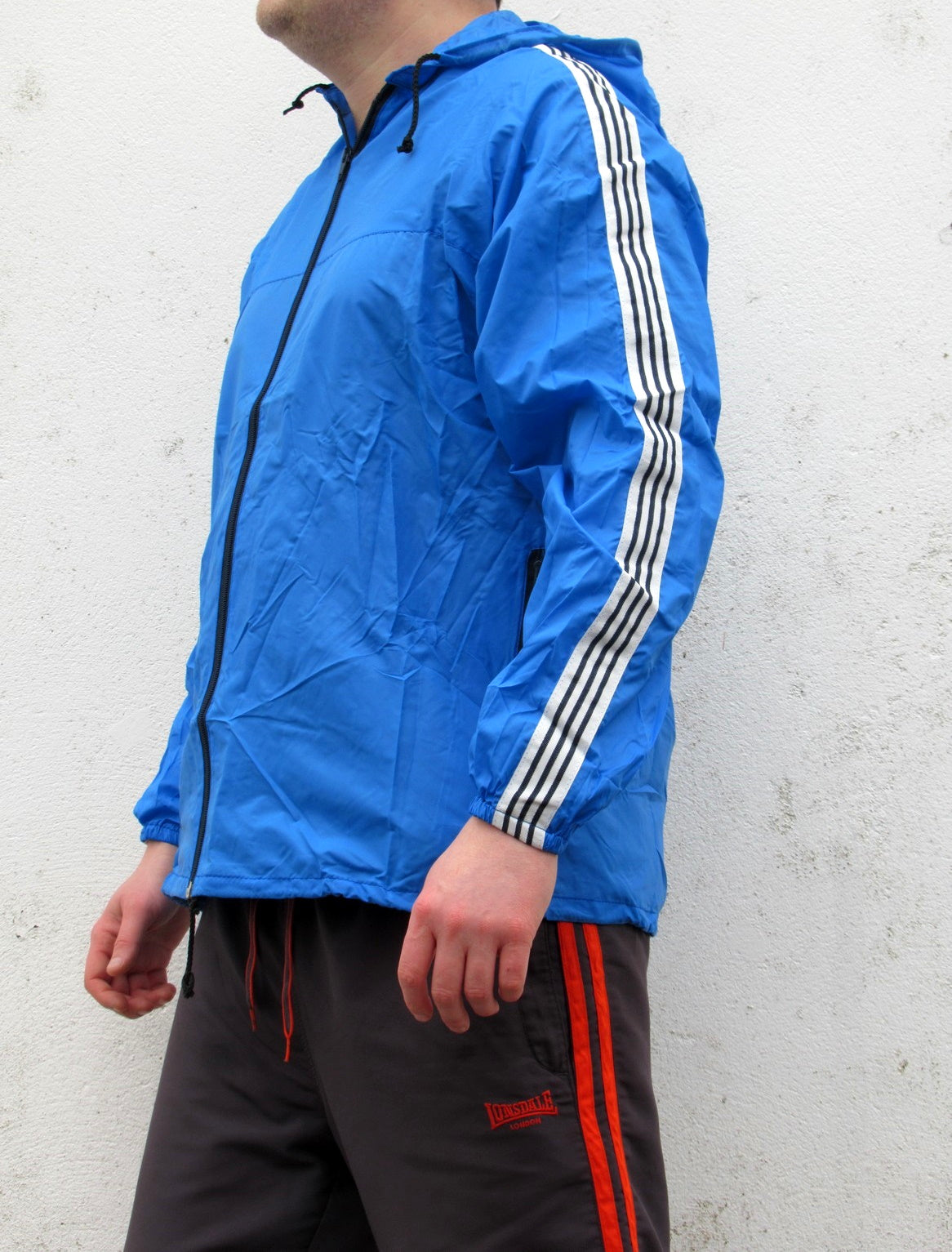 New Italian Army Sports raincoat coat jacket  waterproof windbreaker Parka military rain gear blue