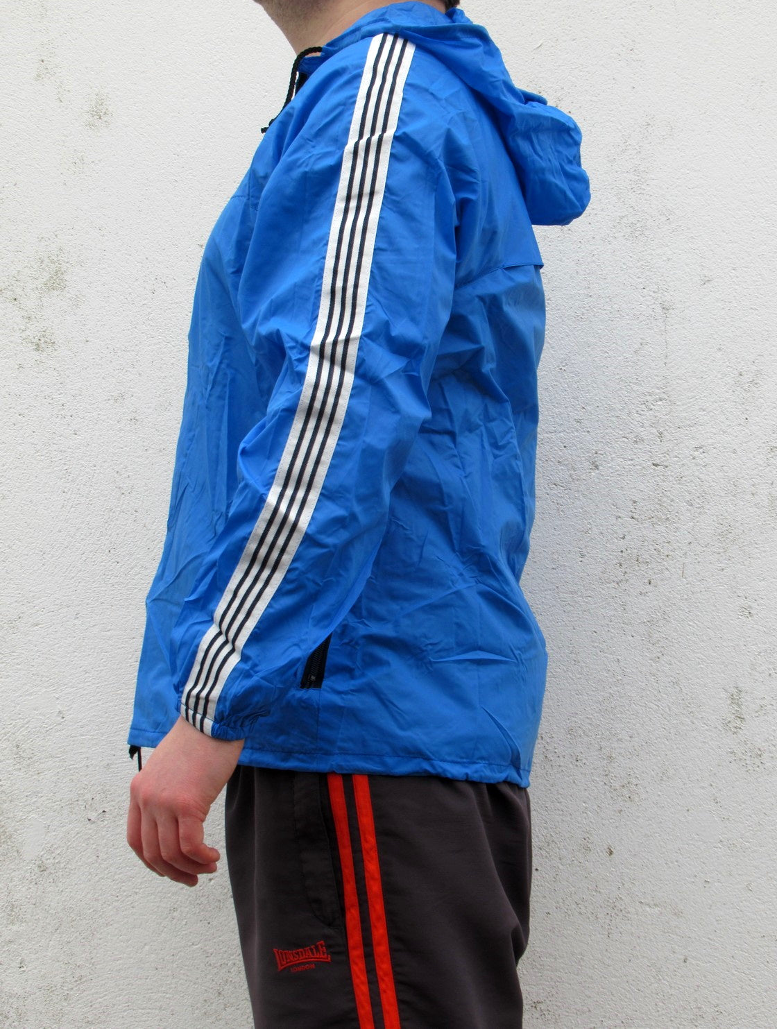 New Italian Army Sports raincoat coat jacket  waterproof windbreaker Parka military rain gear blue