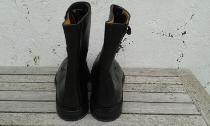 New Large size Italian army boots Black leather para shoes combat military