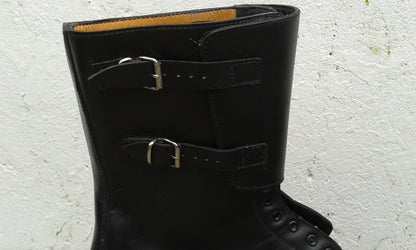 New Large size Italian army boots Black leather para shoes combat military