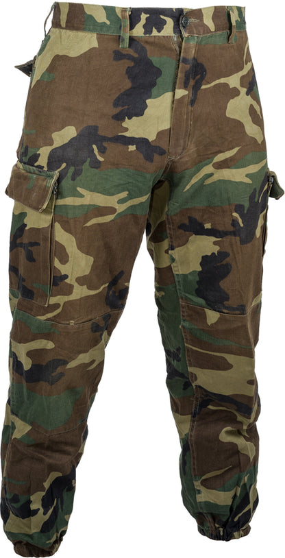 vintage Italian army woodland camo trousers pants military camouflage cargo