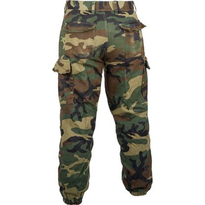 vintage Italian army woodland camo trousers pants military camouflage cargo