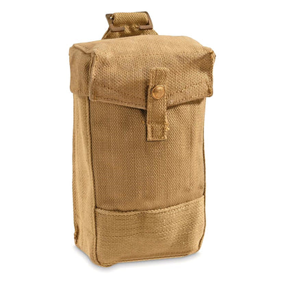 Vintage Italian army canvas magazine pouch ammo belt military ammunition cotton San Marco single pop button