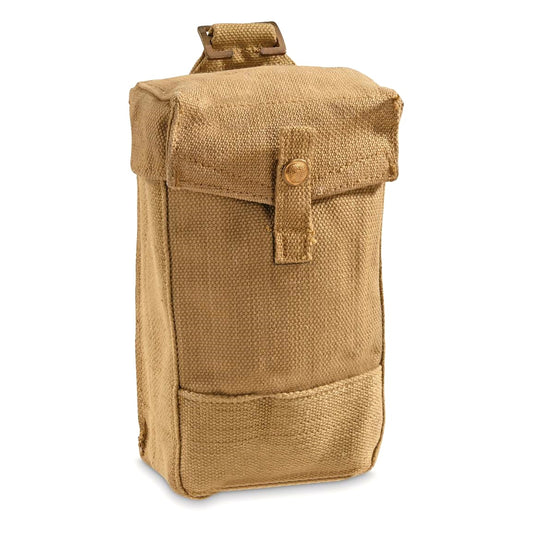 Vintage Italian army canvas magazine pouch ammo belt military ammunition cotton San Marco single pop button