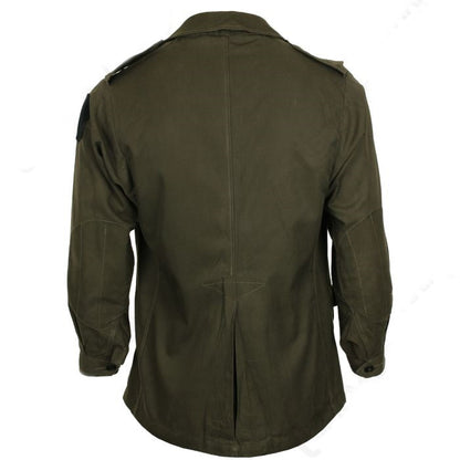 Vintage Italian Army field jacket olive khaki military no elastic