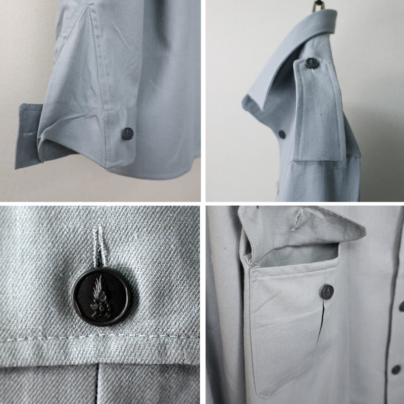 New vintage 1980s Italian Guardia di Finanza wool shirt military army deadstock