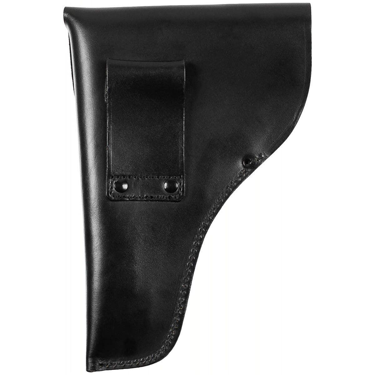 Vintage Italian police black leather pistol holster for belt army military beretta
