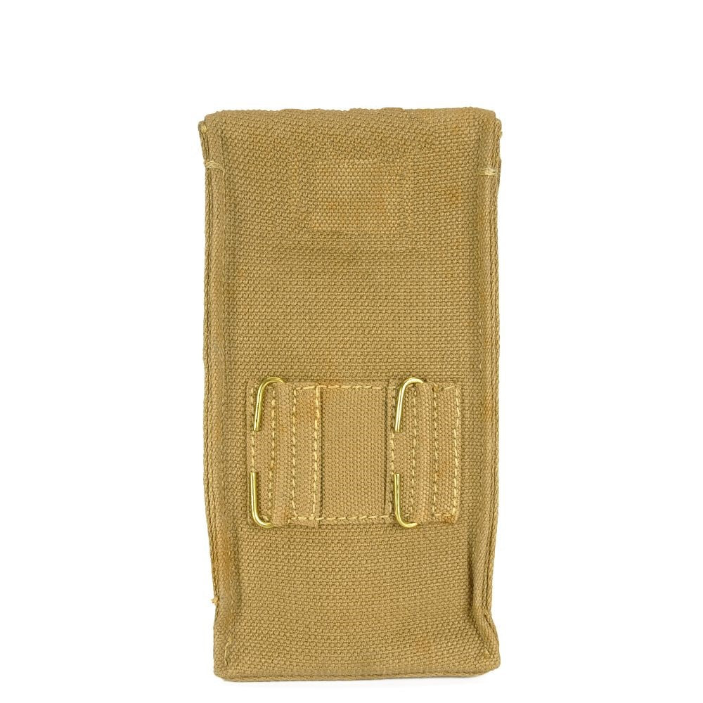 Vintage Italian army canvas magazine pouch ammo belt military ammunition cotton San Marco leather