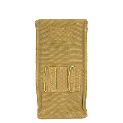 Vintage Italian army canvas magazine pouch ammo belt military ammunition cotton San Marco leather