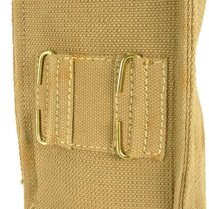Vintage Italian army canvas magazine pouch ammo belt military ammunition cotton San Marco leather