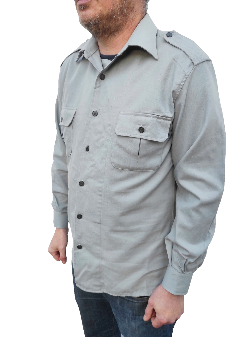 New vintage 1980s Italian Guardia di Finanza wool shirt military army deadstock