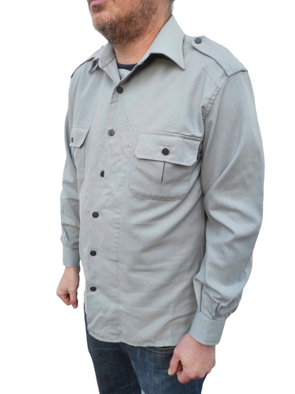 New vintage 1980s Italian Guardia di Finanza wool shirt military army deadstock