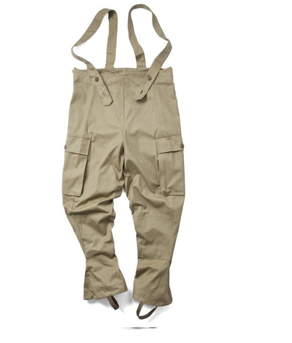Vintage 1950s Italian army motorcycle trousers pants dungarees military beige cargo combat cream mustard