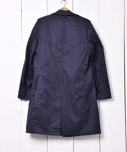 Vintage Italian Navy Army trenchcoat greatcoat mac mack macintosh coat raincoat overcoat