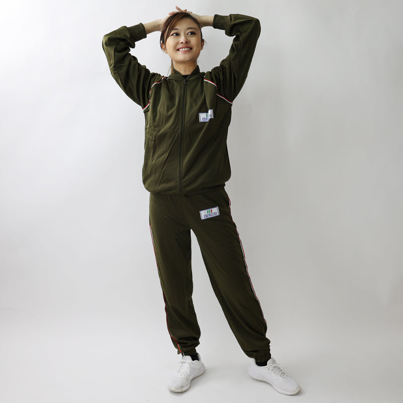 New Italian Army Training Tracksuit Top jacket coat women's hoody military sweatshirt vintage retro sports zip top