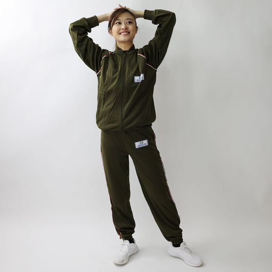 New Italian Army Training Tracksuit Top jacket coat women's hoody military sweatshirt vintage retro sports zip top