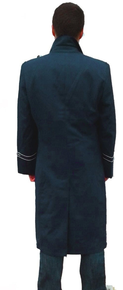 Vintage 1990s Double breasted German Luftwaffe Air Force Gaberdine Trenchcoat Greatcoat trench military overcoat coat with insignia