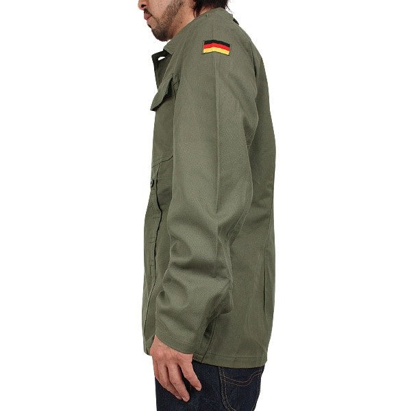 New Unissued German army field moleskin shirt jacket coat fieldshirt olive khaki military old type, 1968-1985
