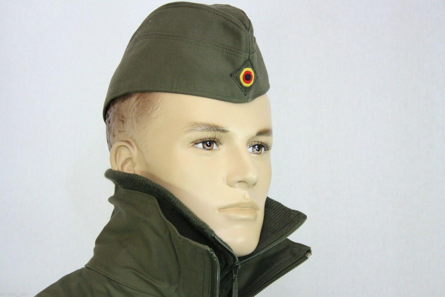 New Vintage German army side cap garrison forage beret schiffchen military hat bundeswehr moleskin olive