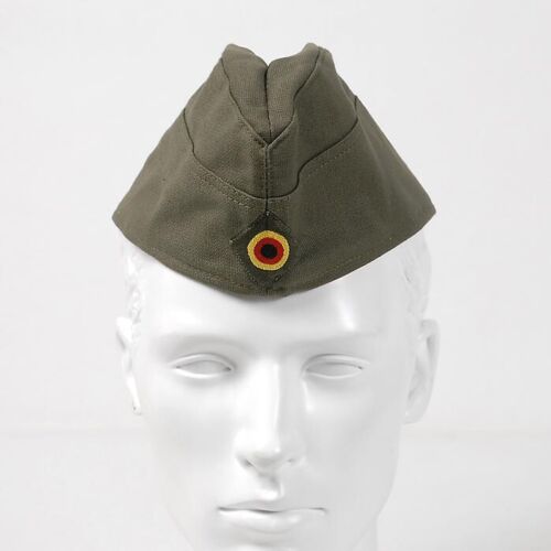 New Vintage German army side cap garrison forage beret schiffchen military hat bundeswehr moleskin olive