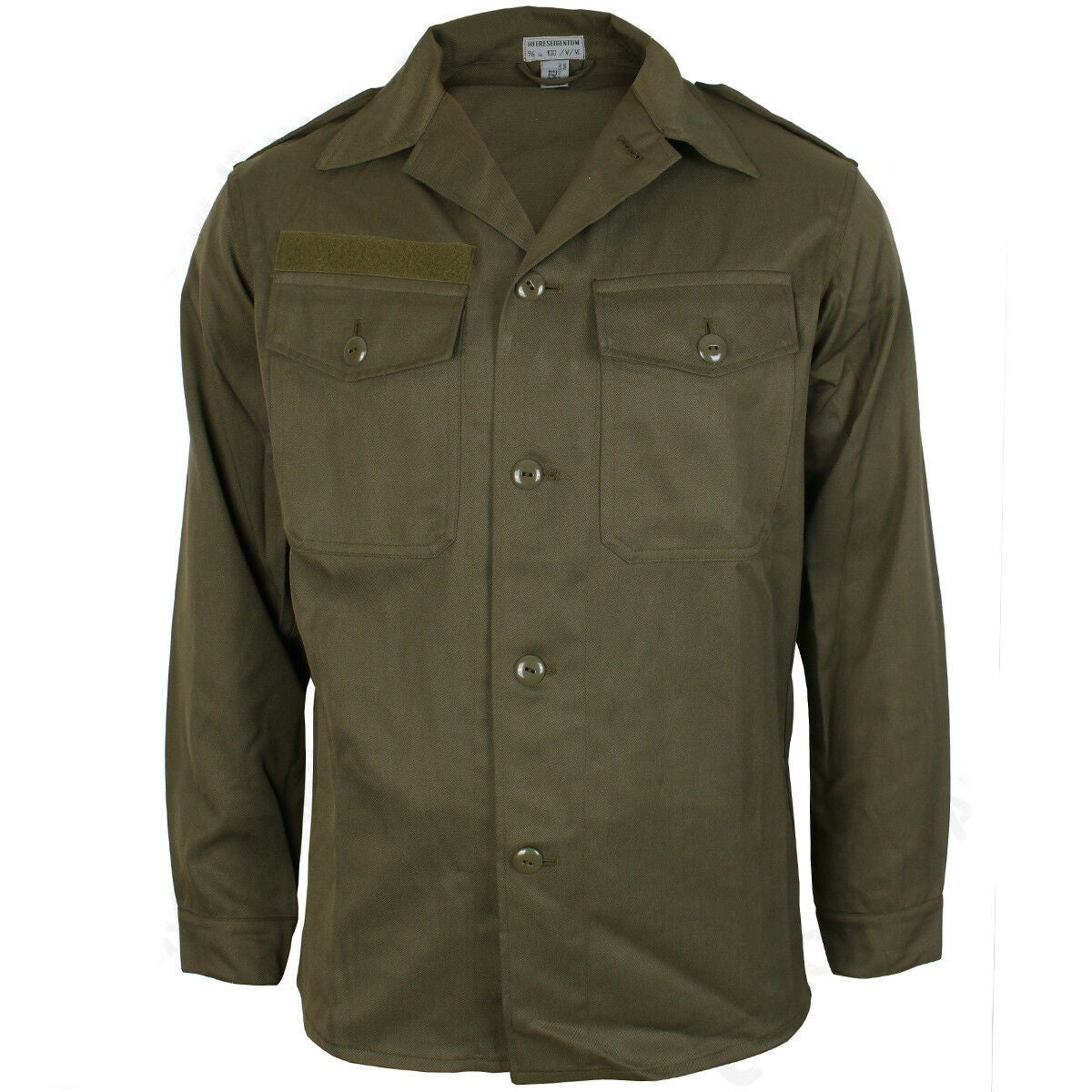 New vintage Austrian army fieldshirt shirt olive khaki military unissued