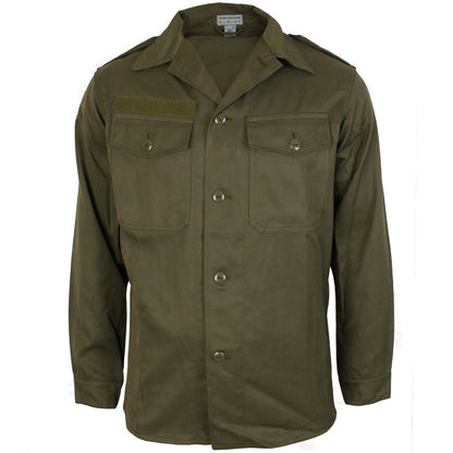 New vintage Austrian army fieldshirt shirt olive khaki military unissued