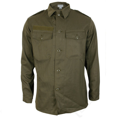 New vintage Austrian army fieldshirt shirt olive khaki military unissued
