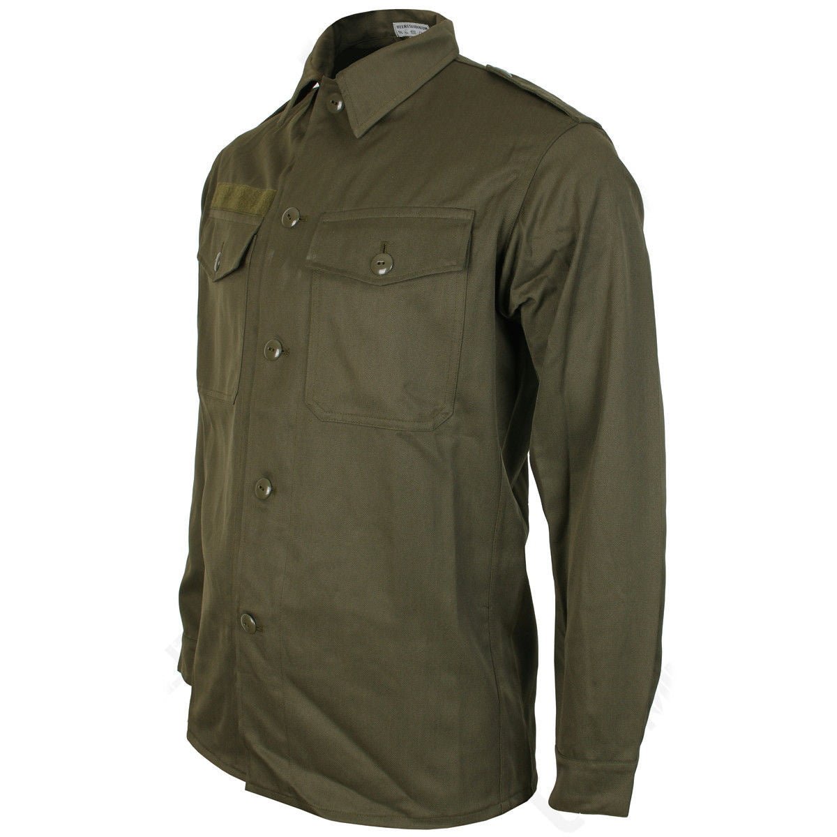 New vintage Austrian army fieldshirt shirt olive khaki military unissued