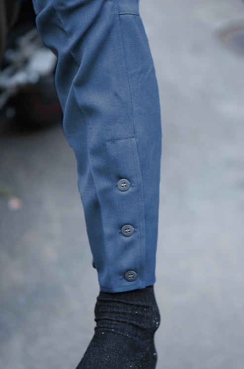 Unissued Vintage East German blue dress breeches trousers pants communist NVA DDR GDR military bottoms Soviet Era jodhpurs riding trousers