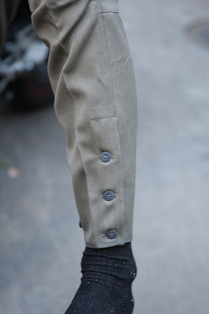 Unissued Vintage East German Grey dress breeches trousers pants communist NVA DDR GDR military bottoms Soviet Era jodhpurs riding trousers