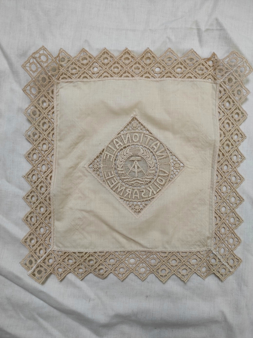 New Authentic East German Army Official Reception Doily table cloth linen NVA DDR GDR